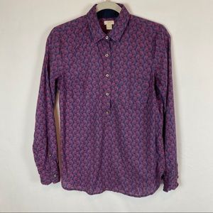 J. Crew Factory Paisley Print Pullover Shirt